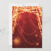 Gold Red Company Holiday Party String Lights Kaart (Achterkant)