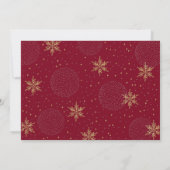 Gold & Red Corporate Holiday Soiree Kaart (Achterkant)