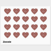 Gold Red Cream Glitter Hearts Bridal Shower Hart Sticker (Vel)