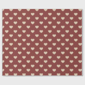 Gold Red Cream Glitter Hearts Valentine's Day Cadeaupapier (Vlak)