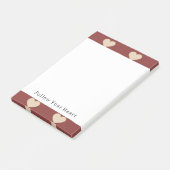 Gold Red Cream Glitter Hearts Valentine's Day Post-it® Notes (Schuin)