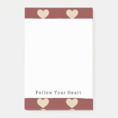 Gold Red Cream Glitter Hearts Valentine's Day Post-it® Notes (Voorkant)
