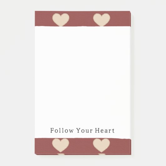 Gold Red Cream Glitter Hearts Valentine's Day Post-it® Notes (Voorkant)