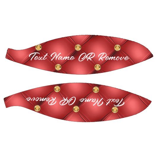 Gold Red Diamond Tufted Leather Text Basketball Basketbal (Panelen)