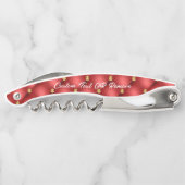 Gold Red Diamonds Custom Text Ober's Kurkentrekker (Achterkant)
