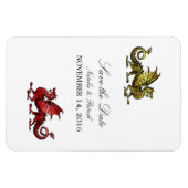 Gold Red Dragon bewaart de Date Magnet Magneet (Horizontaal)