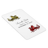 Gold Red Dragon bewaart de Date Magnet Magneet (Rechterzijde)