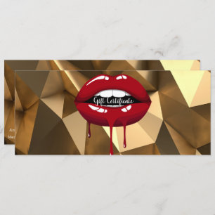 Gold Red Driving Lips Makeup Cadeaubon Kaart