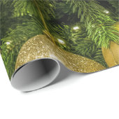 Gold Red- en Green-kerstversieringen Cadeaupapier (Rol Hoek)