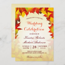 Gold Red Fall Leaves | Herfstweddenschap