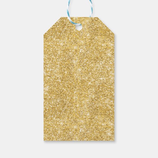 Gold Red Family Merry kerst Holly Glitter Cadeaulabel (Achterkant)