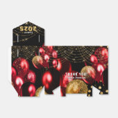 Gold Red Glitter Balloons 2021 Graduation Party Bedankdoosjes (Uitgevouwen)