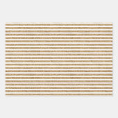 Gold Red Glitter Stripes Inpakpapier Vel (Voorkant 2)