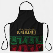 Gold Red Green Black Independence Day JUNETEENTH Schort (Voorkant)