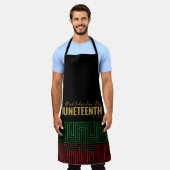 Gold Red Green Black Independence Day JUNETEENTH Schort (Gedragen)