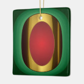  Gold Red Green-keramisch Ornament (Links)