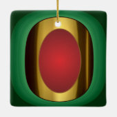  Gold Red Green-keramisch Ornament (Achterkant)