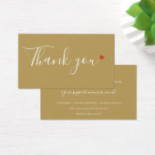 Gold Red Heart Bedankt Shopping Discount Kaart (Bureau)