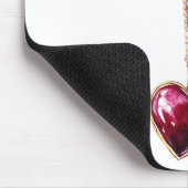 Gold Red Heart Ketting Muismat (Hoek)
