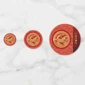 Gold Red Horse papercut 2026 Golden Party Confetti (Voorkanten)