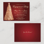 Gold Red Invita, legant kerstfeest Informatiekaartje (Voorkant / Achterkant)