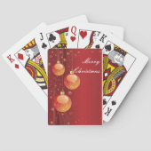 Gold Red-kerstsierkaartjes Pokerkaarten (Achterkant)