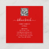 Gold Red Lingerie Beach Costume Underwear Shop QR Vierkante Visitekaartje (Achterkant)