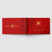 Gold Red Longevity Birthday Folie Guestbook (1) Gastenboek (Volledig)