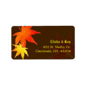 Gold & Red Maple Weddenschap Etiket (Voorkant)