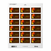 Gold & Red Maple Weddenschap Etiket (Full Sheet)
