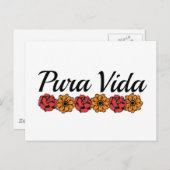 Gold & Red Marigold Pura Vida Briefkaart (Voorkant / Achterkant)