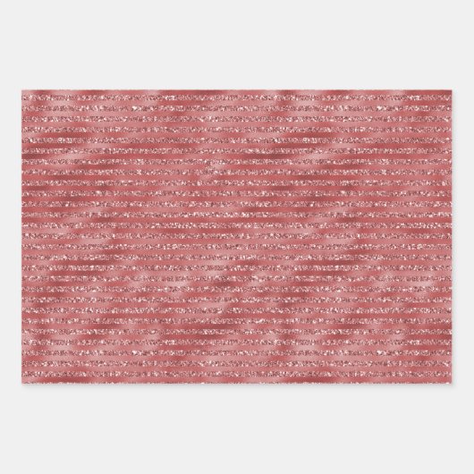 Gold Red Mint Green Glitter Stripes          Inpakpapier Vel (Voorkant 3)