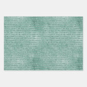 Gold Red Mint Green Glitter Stripes          Inpakpapier Vel (Voorkant 2)