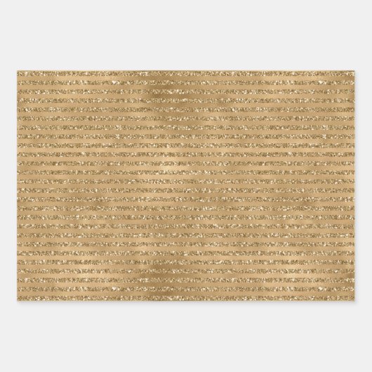 Gold Red Mint Green Glitter Stripes          Inpakpapier Vel (Voorkant)