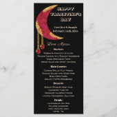 Gold Red Moon Heart Jewels Valentijn Day Menu (Voorkant)