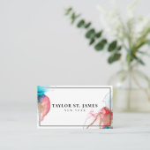 Gold Red Painting Splatter Professional Visitekaartje (Staand voorkant)