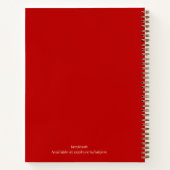 Gold Red Personalized Sketchbook add Name Notitieboek (Achterkant)