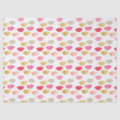 Gold Red Pink Waterverf Lips Tissuepapier (Voorkant)