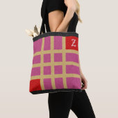Gold Red Pink zwarte glitter Mode Aangepast Initia Tote Bag (Dichtbij)