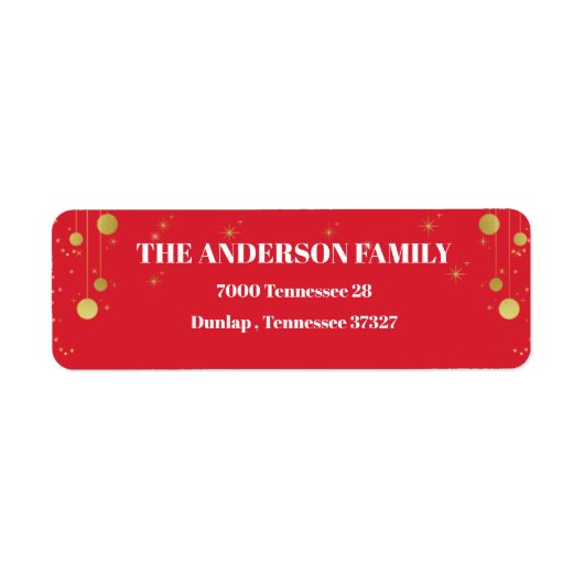 Gold Red Retro Etiket (Voorkant)