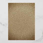 Gold Red Rose Quinceanera Birthday Folie Uitnodiging (Achterkant)