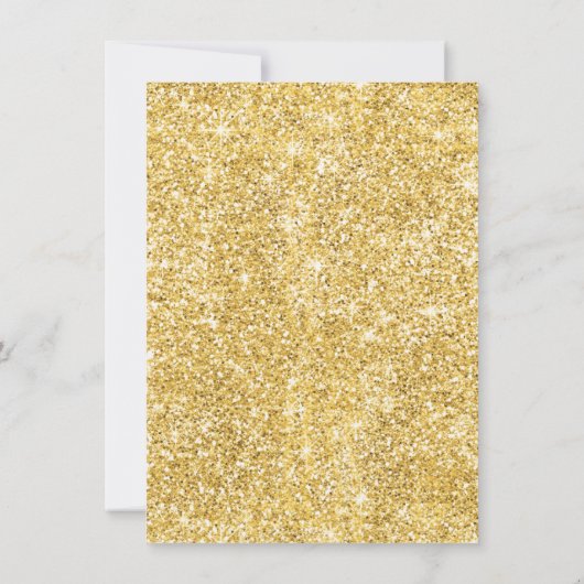 Gold Red Script Confetti kerstfeest Kaart (Achterkant)