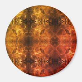 Gold Red Sheen Elegant Textured Glass Kijk Magnet