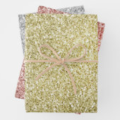 Gold Red Silver Glitzy Glitter Sparkle Inpakpapier Vel (In situ)