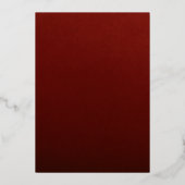 Gold Red Sparkle Festive Foliage Christmas Party  Folie Uitnodiging (Achterkant)