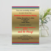 Gold Red Striged Aankondiging (Staand voorkant)