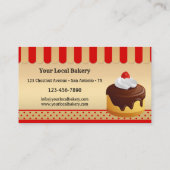 Gold Red Sweet Cupcakes Bakery Visitekaartje (Achterkant)