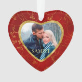 Gold Red Vine-fotosjabloon Ornament (voorkant)