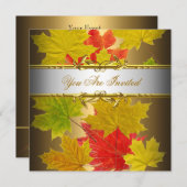 Gold Red White - herfst leveert legant Kaart (Voorkant / Achterkant)