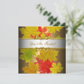 Gold Red White - herfst leveert legant Kaart (Staand voorkant)